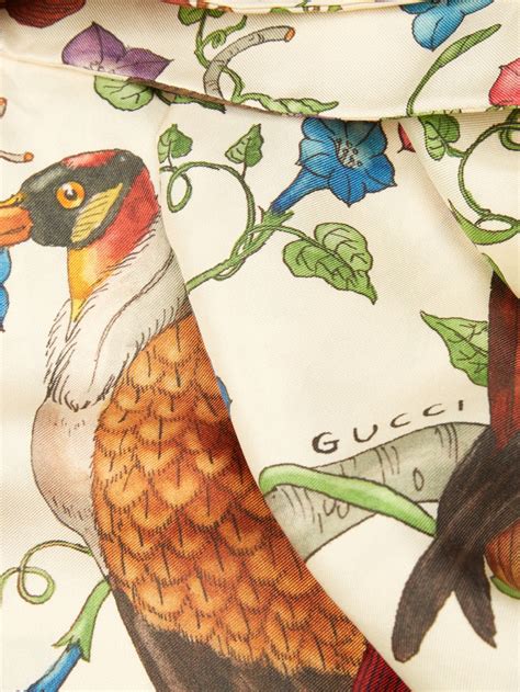 gucci bird scarf